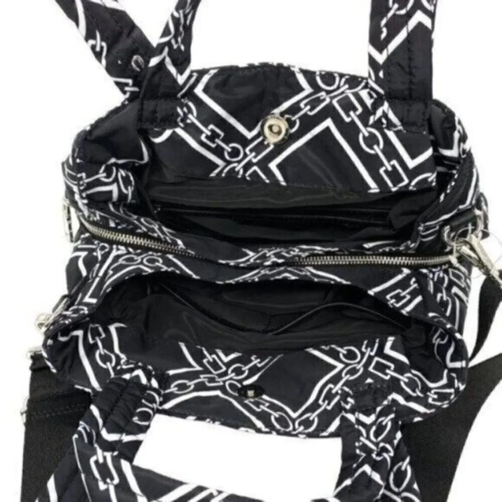 INC International Concepts Corah Satchel Quilted Nylon Crossbody Tote